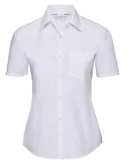 Epic Label Chemises Russell Collection R-935F-0 Chemise en Popeline Polyester Coton Classique Courtes Longues Femme