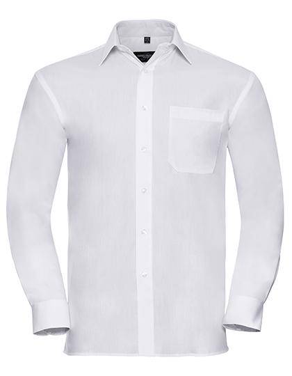 Epic Label Chemises Russell Collection R-936M-0 Chemise en Popeline Coton Classique Manches Longues Homme