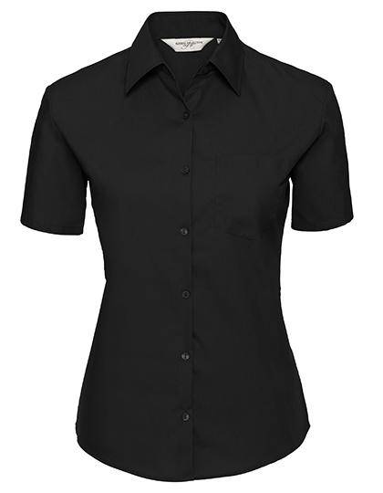 Epic Label Chemises Russell Collection R-937F-0 Chemise en Popeline Coton Classique Manches Courtes Femme