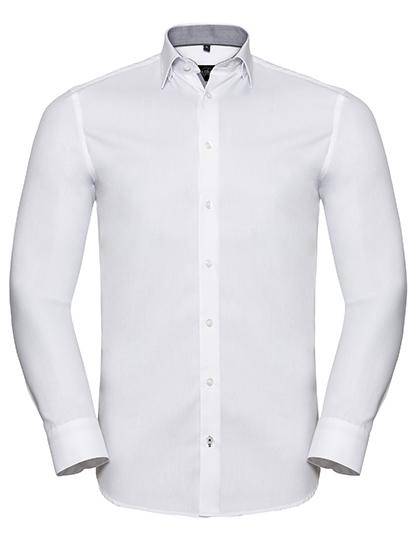Epic Label Chemises Russell Collection R-964M-0 Chemise à Chevrons Cintréé Manches Courtes Femme