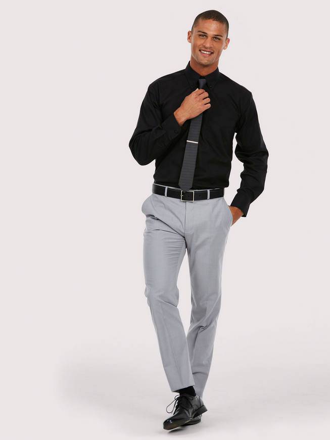 Epic Label Chemises Uneek Clothing UC701 Mens Pinpoint Oxford Full Sleeve Shirt Homme