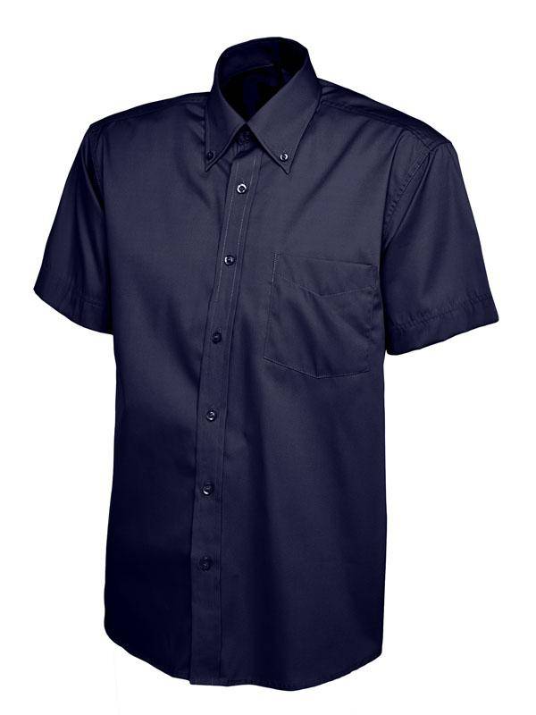 Epic Label Chemises Uneek Clothing UC702 Mens Pinpoint Oxford Half Sleeve Shirt Homme