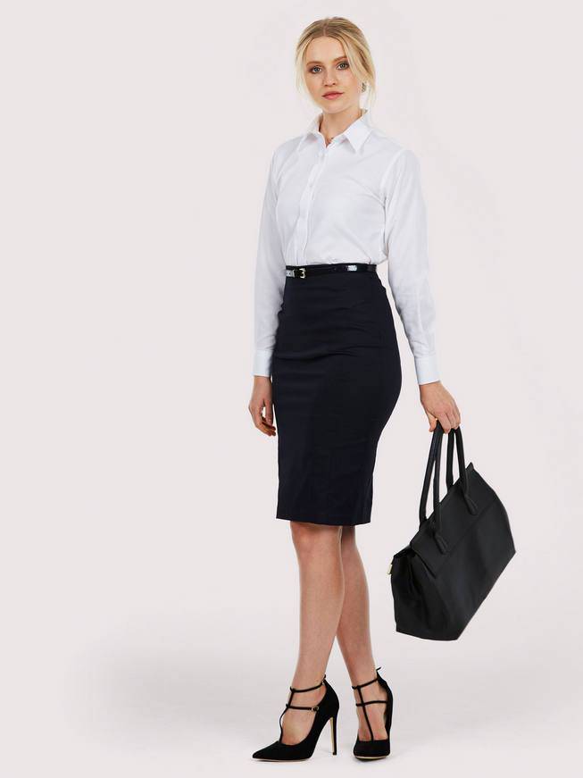 Epic Label Chemises Uneek Clothing UC703 Ladies Pinpoint Oxford Full Sleeve Shirt Femme