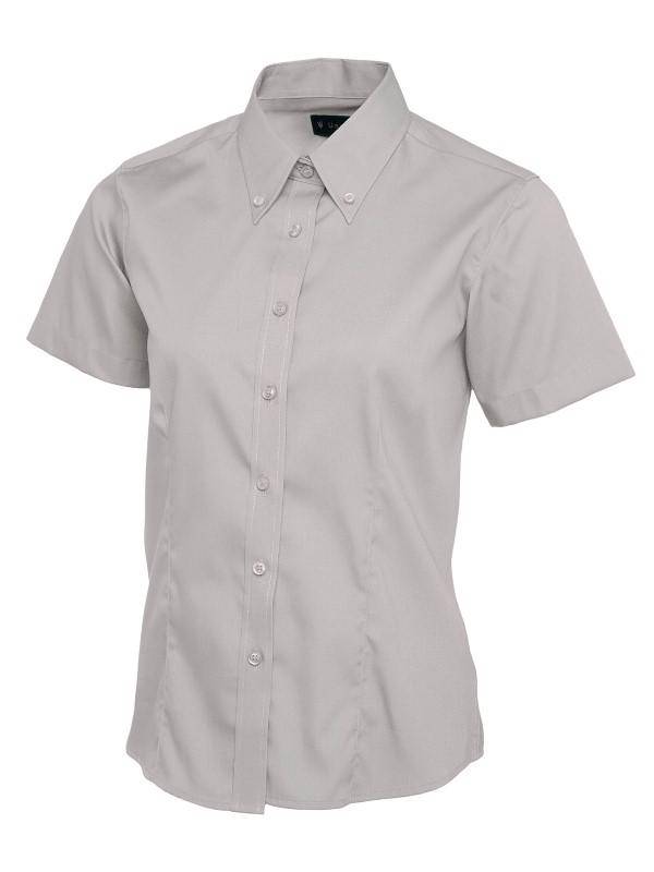 Epic Label Chemises Uneek Clothing UC704 Ladies Pinpoint Oxford Half Sleeve Shirt Femme