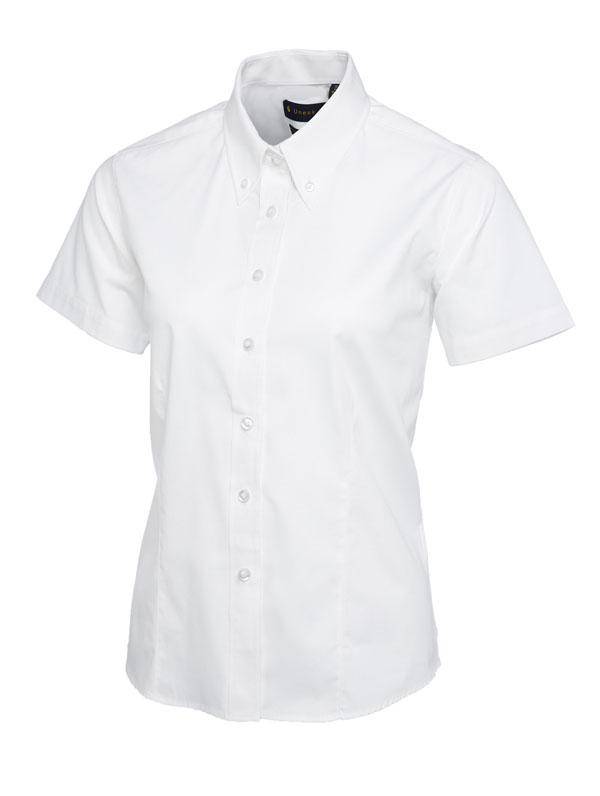 Epic Label Chemises Uneek Clothing UC704 Ladies Pinpoint Oxford Half Sleeve Shirt Femme