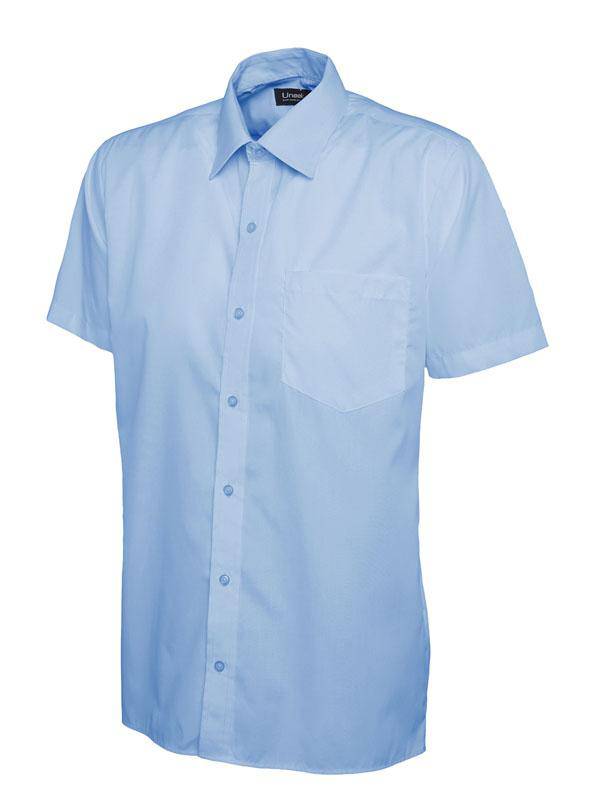 Epic Label Chemises Uneek Clothing UC710 Mens Poplin Half Sleeve Shirt Homme