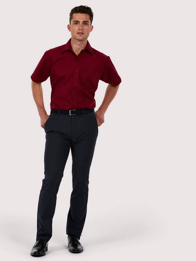 Epic Label Chemises Uneek Clothing UC710 Mens Poplin Half Sleeve Shirt Homme
