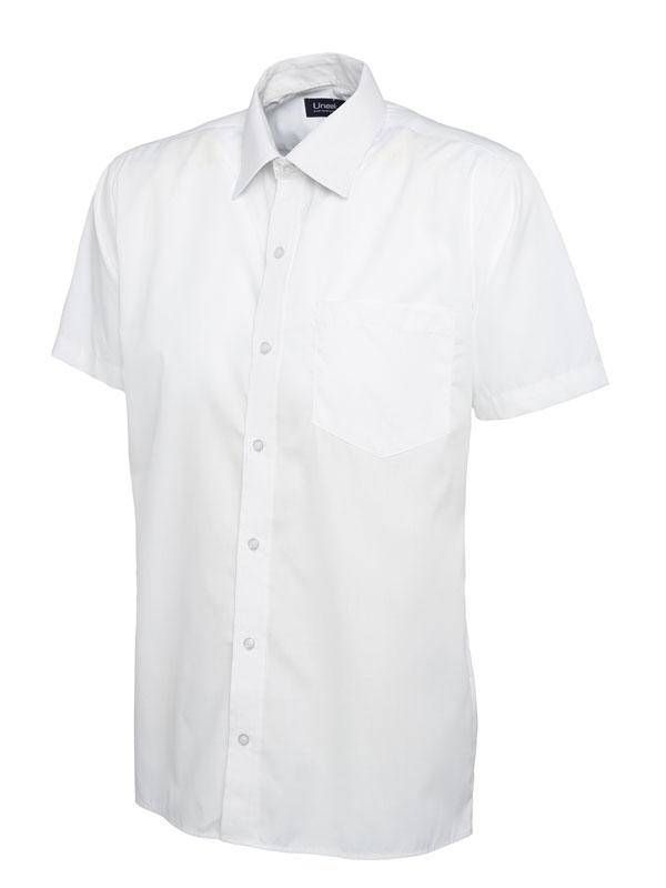 Epic Label Chemises Uneek Clothing UC710 Mens Poplin Half Sleeve Shirt Homme