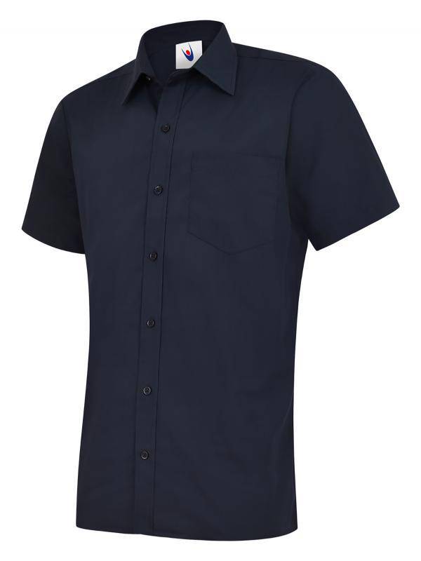 Epic Label Chemises Uneek Clothing UC710 Mens Poplin Half Sleeve Shirt Homme