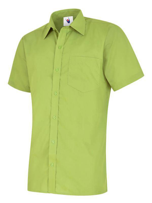Epic Label Chemises Uneek Clothing UC710 Mens Poplin Half Sleeve Shirt Homme