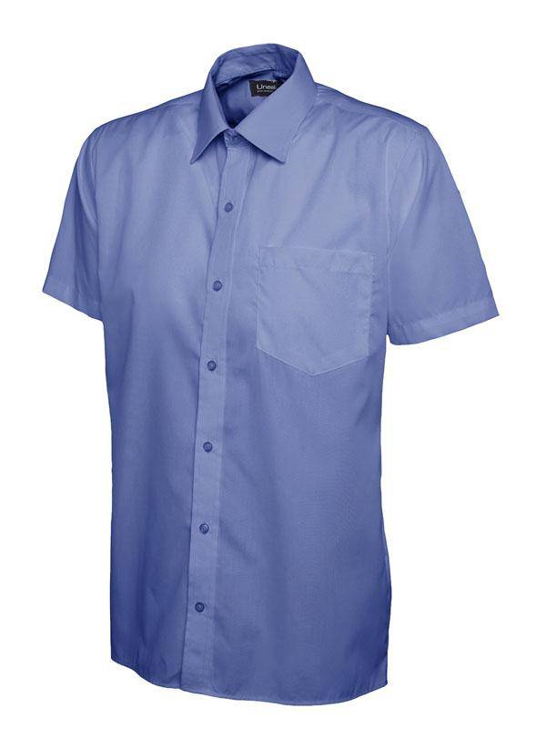 Epic Label Chemises Uneek Clothing UC710 Mens Poplin Half Sleeve Shirt Homme