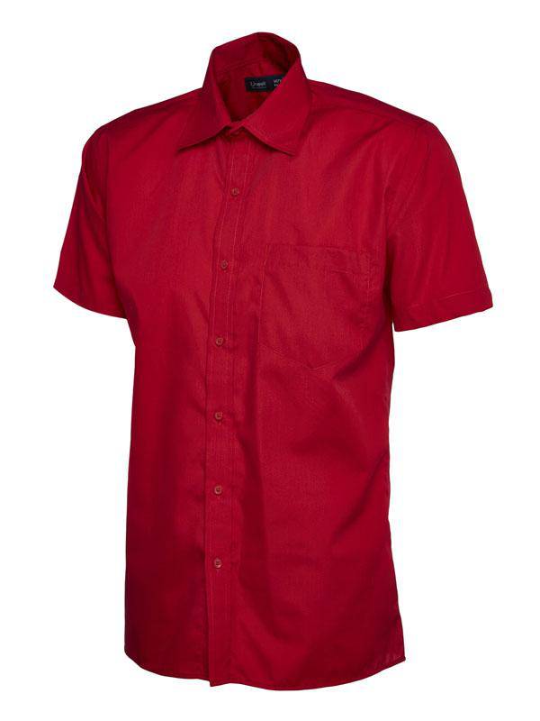 Epic Label Chemises Uneek Clothing UC710 Mens Poplin Half Sleeve Shirt Homme