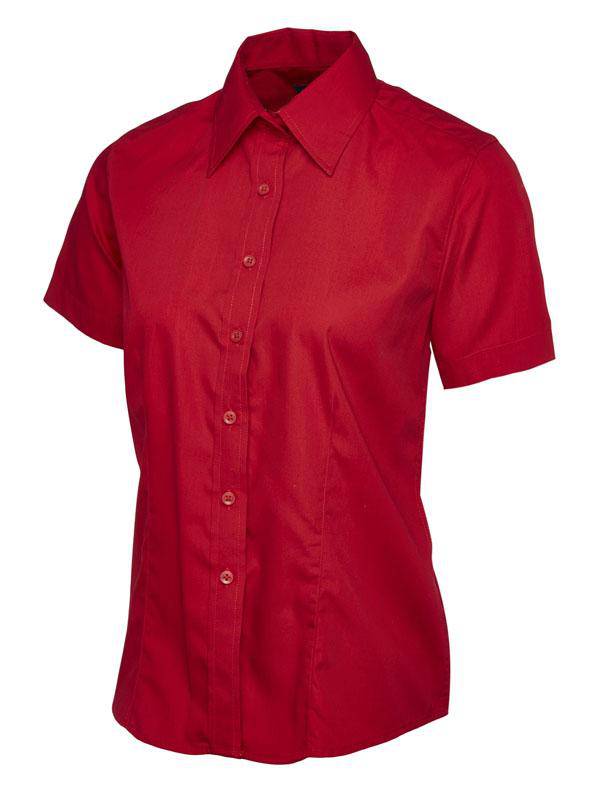 Epic Label Chemises Uneek Clothing UC712 Ladies Poplin Half Sleeve Shirt Femme