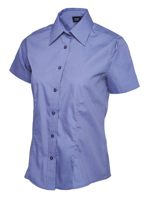 Epic Label Chemises Uneek Clothing UC712 Ladies Poplin Half Sleeve Shirt Femme