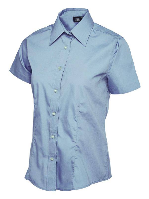 Epic Label Chemises Uneek Clothing UC712 Ladies Poplin Half Sleeve Shirt Femme