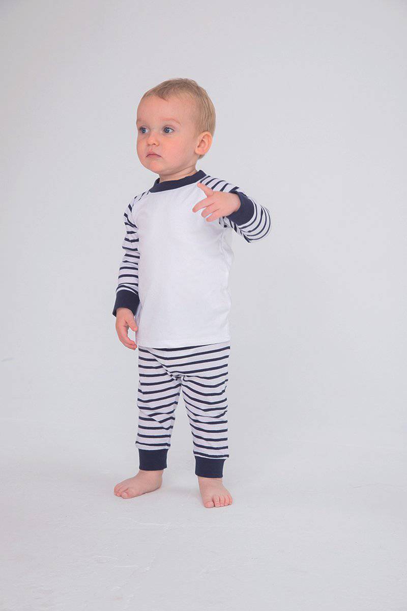 Epic Label Grenouillères & pyjamas Lot de 3 x Larkwood LW072 Striped Pyjamas