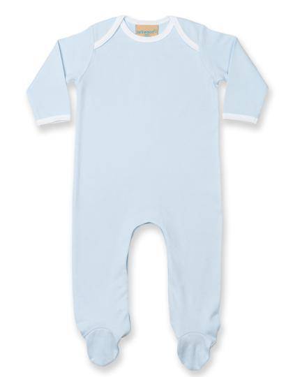Epic Label Grenouillères & pyjamas Lot de 5 x Larkwood LW053 Contrast Long Sleeved Sleepsuit