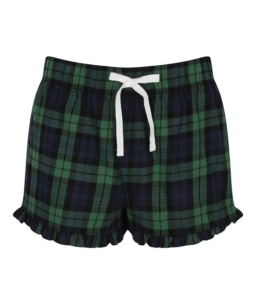 Epic Label Pantalons Sf Short En Tartan À Volants Pour Femme
