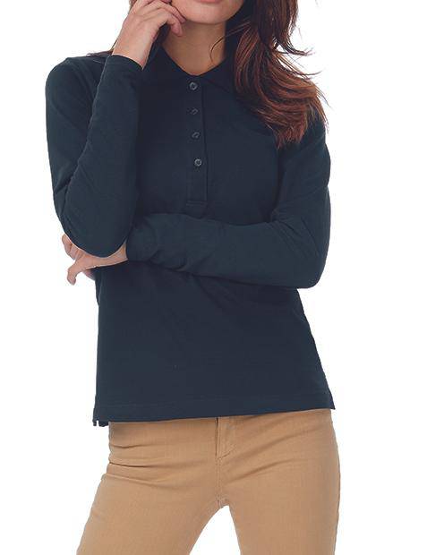Epic Label Polos B&C Pw456 Polo Safran Pure Longsleeve / Pour Femme