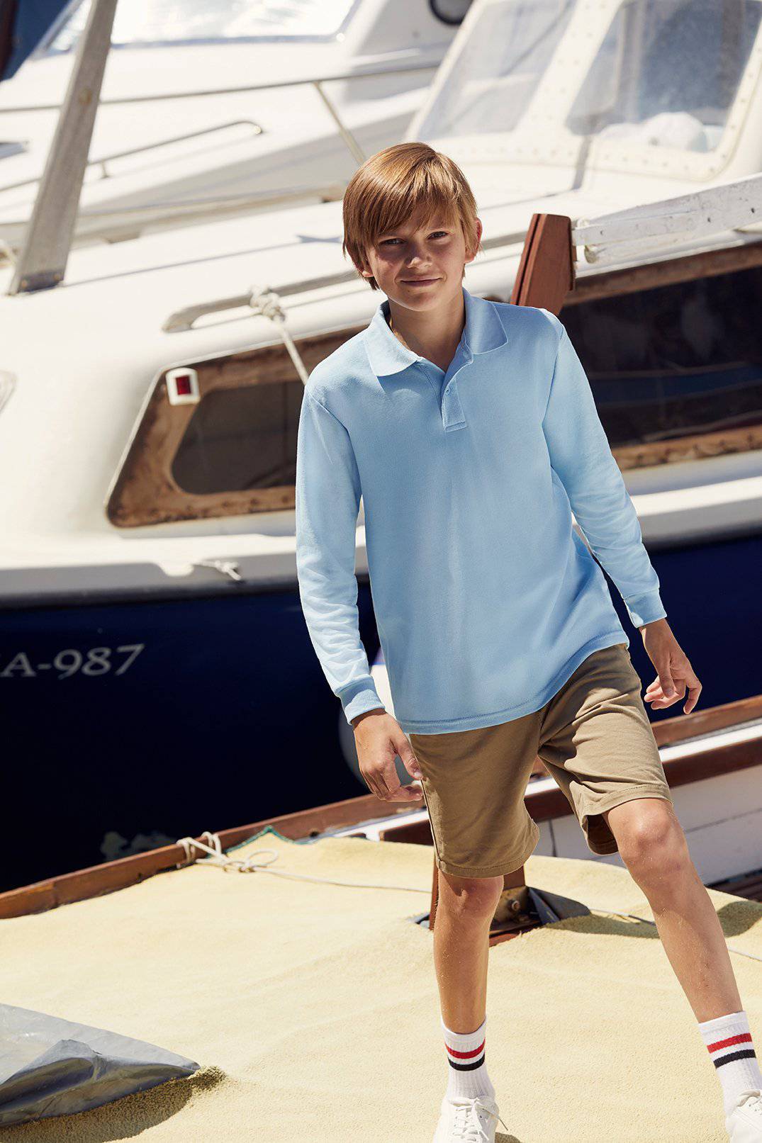 Epic Label Polos Fruit Of The Loom 632010 Polo Manches Longues Enfant 65/35