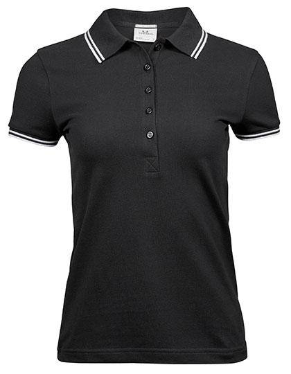 Epic Label Polos Tee Jays 1408 Pour Femmes Luxury Stripe Stretch Polo