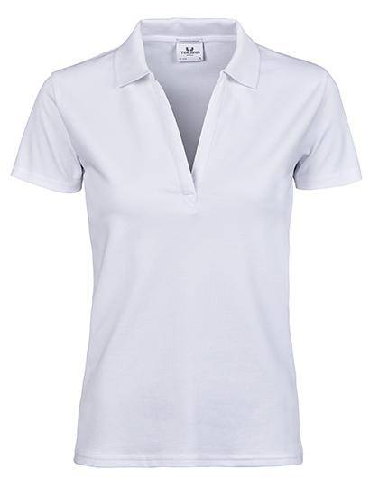 Epic Label Polos Tee Jays 1409 Pour Femmes Luxury Stretch V-Neck Polo-1