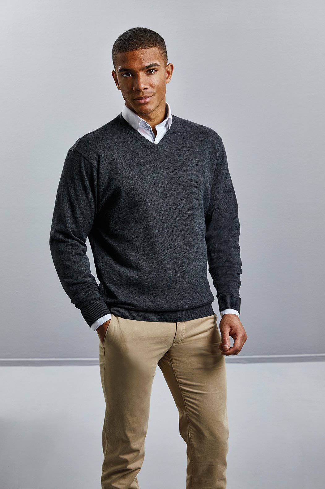 Epic Label Pull-over Russell Collection R-710M-0 Pullover col V Homme
