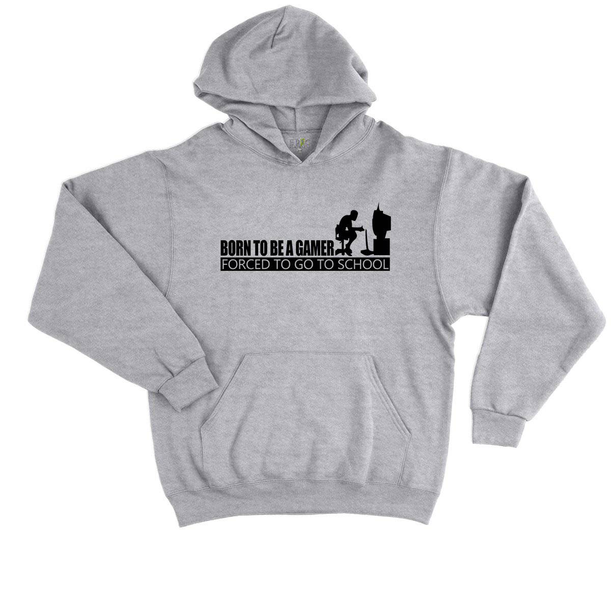Epic Label Sweat à capuche Born To Be A Gamer Forced To Go To School Sweat à Capuche Enfant