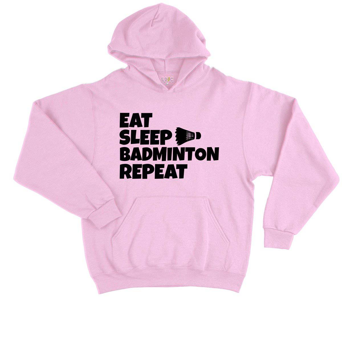 Epic Label Sweat à capuche Eat Sleep Badminton Repeat Sweat à Capuche Enfant