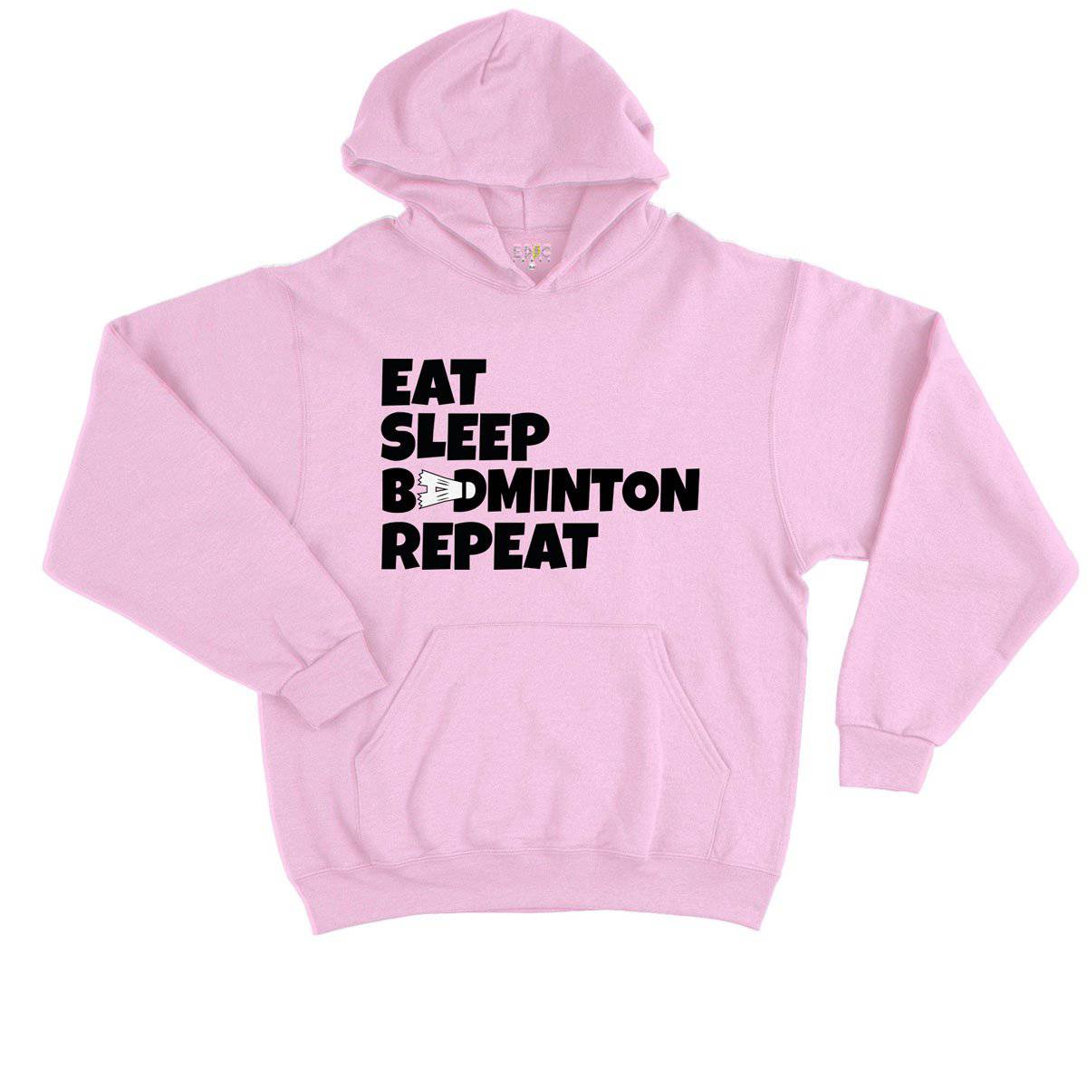 Epic Label Sweat à capuche Eat Sleep Badminton Repeat Sweat à Capuche Enfant
