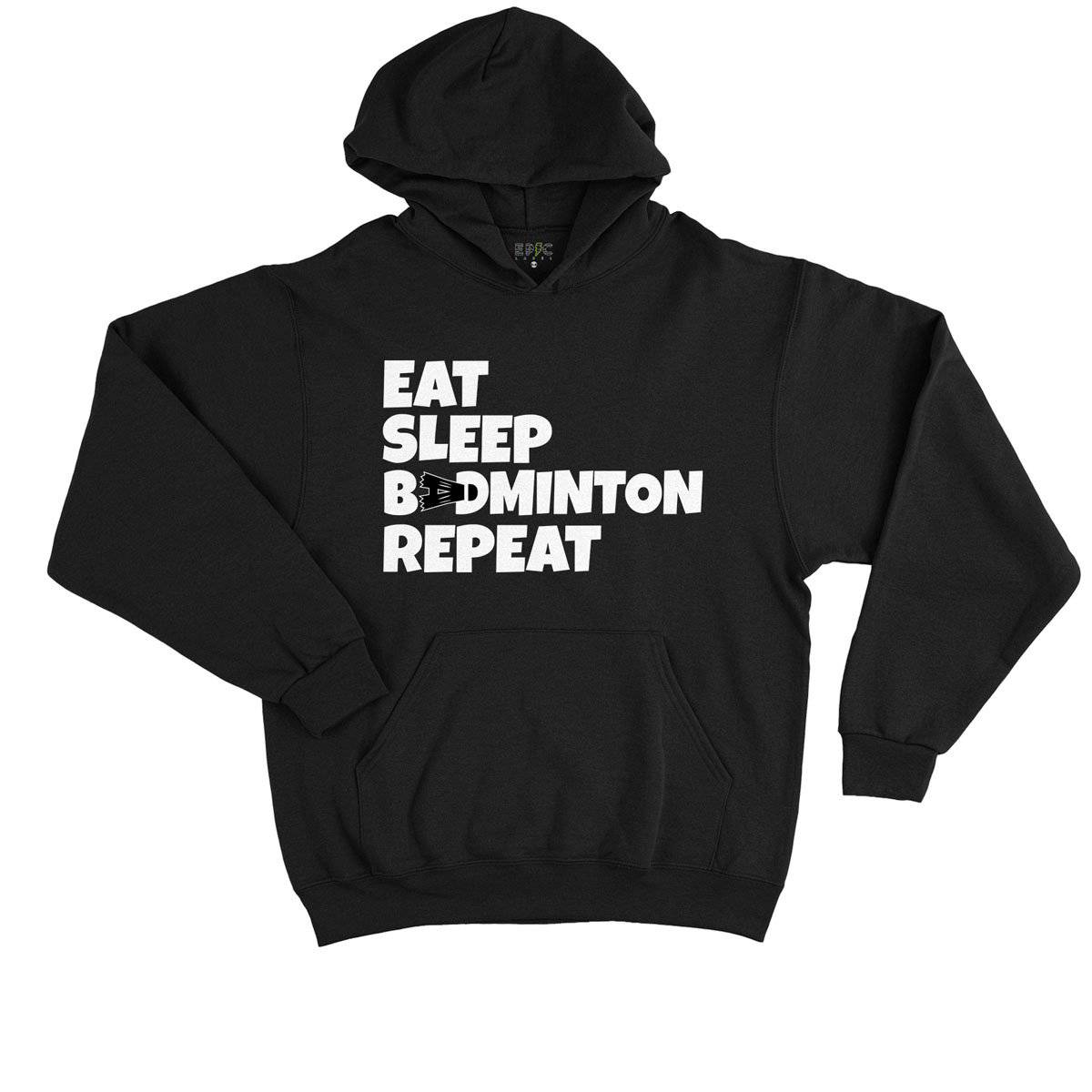 Epic Label Sweat à capuche Eat Sleep Badminton Repeat Sweat à Capuche Enfant
