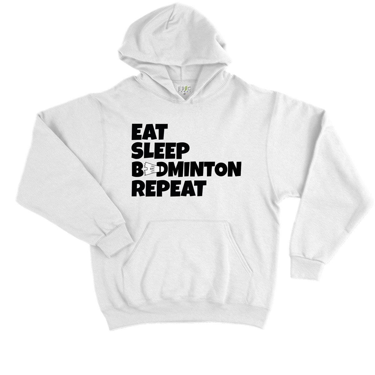 Epic Label Sweat à capuche Eat Sleep Badminton Repeat Sweat à Capuche Enfant