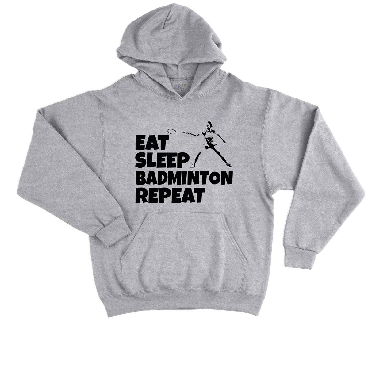 Epic Label Sweat à capuche Eat Sleep Badminton Repeat Sweat à Capuche Enfant