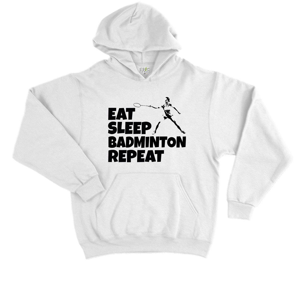 Epic Label Sweat à capuche Eat Sleep Badminton Repeat Sweat à Capuche Enfant