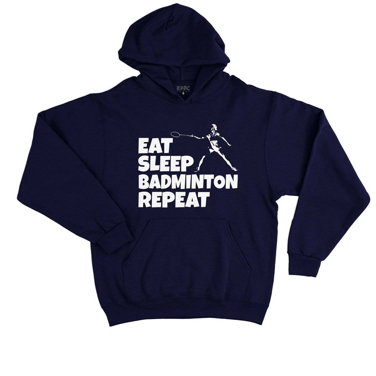 Epic Label Sweat à capuche Eat Sleep Badminton Repeat Sweat à Capuche Enfant