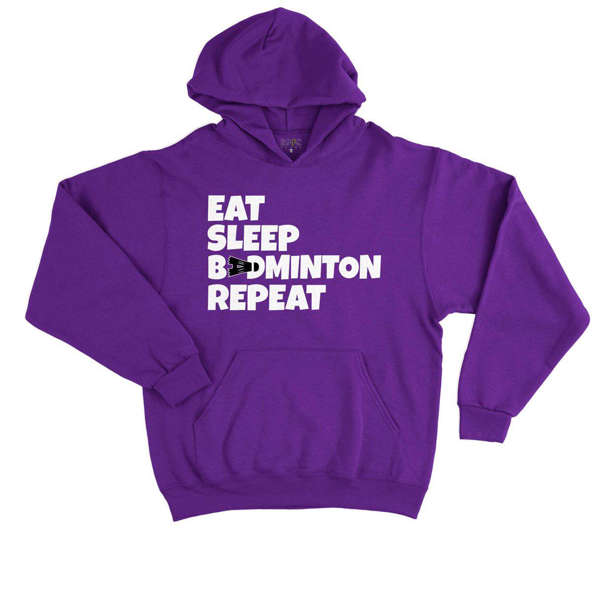 Epic Label Sweat à capuche Eat Sleep Badminton Repeat Sweat à Capuche Enfant