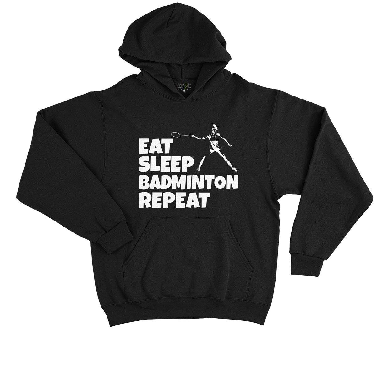 Epic Label Sweat à capuche Eat Sleep Badminton Repeat Sweat à Capuche Enfant