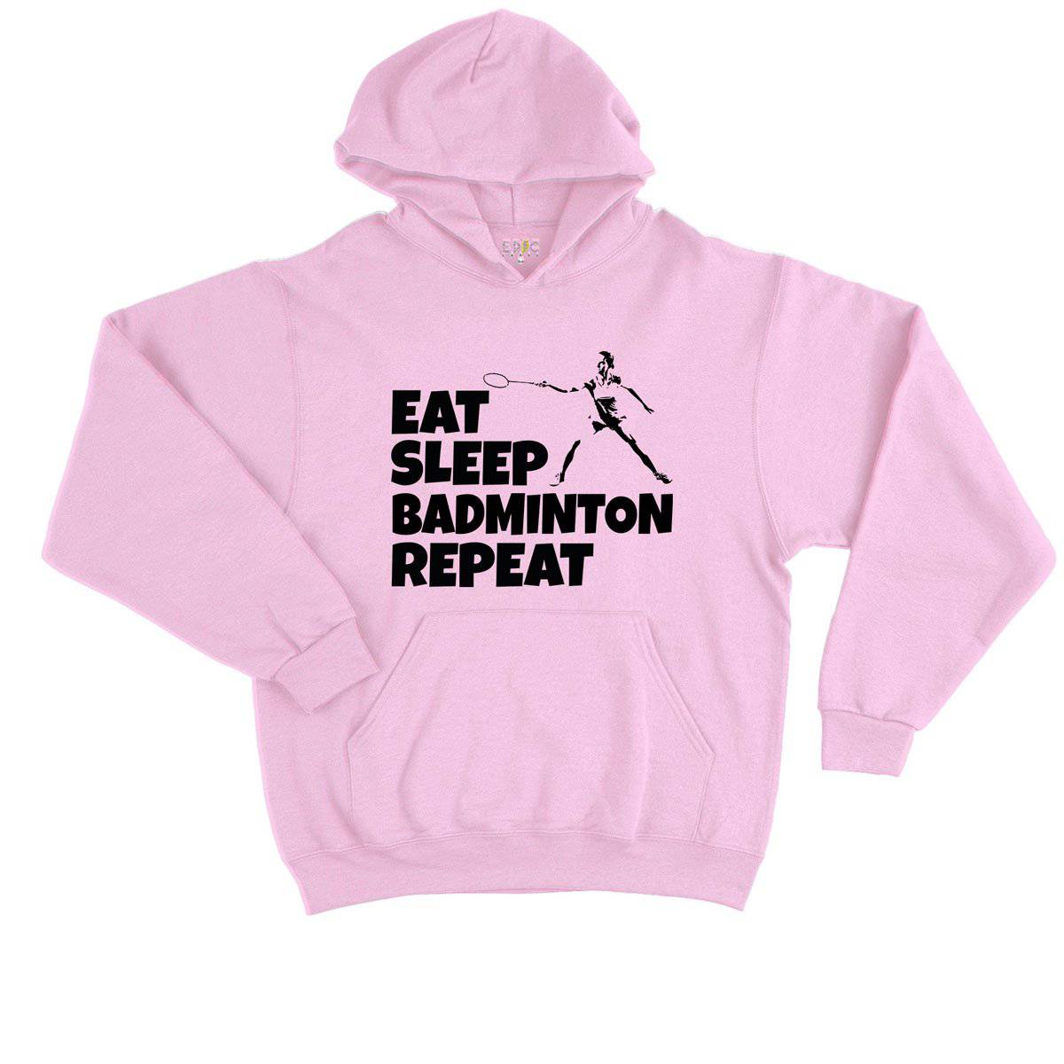 Epic Label Sweat à capuche Eat Sleep Badminton Repeat Sweat à Capuche Enfant