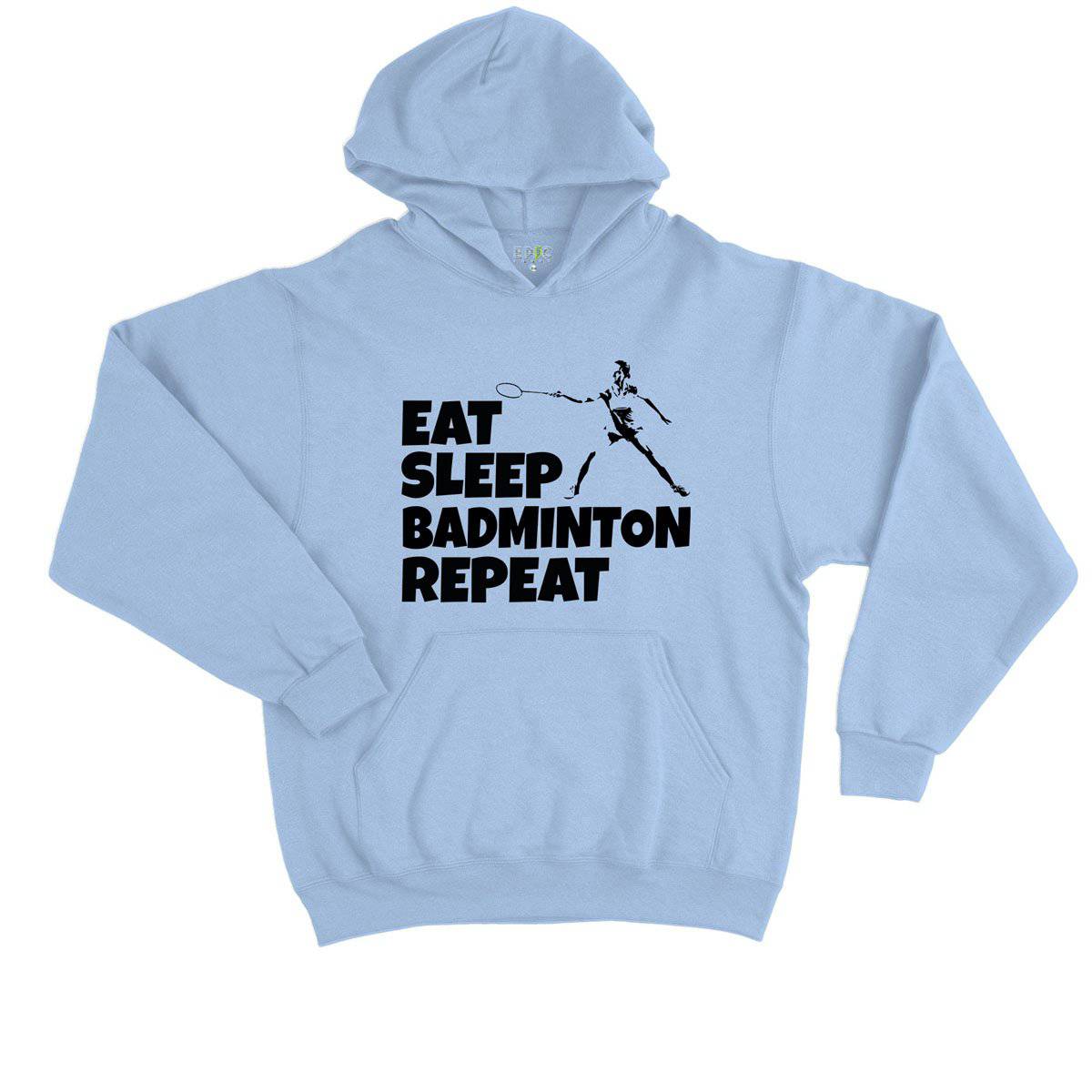 Epic Label Sweat à capuche Eat Sleep Badminton Repeat Sweat à Capuche Enfant