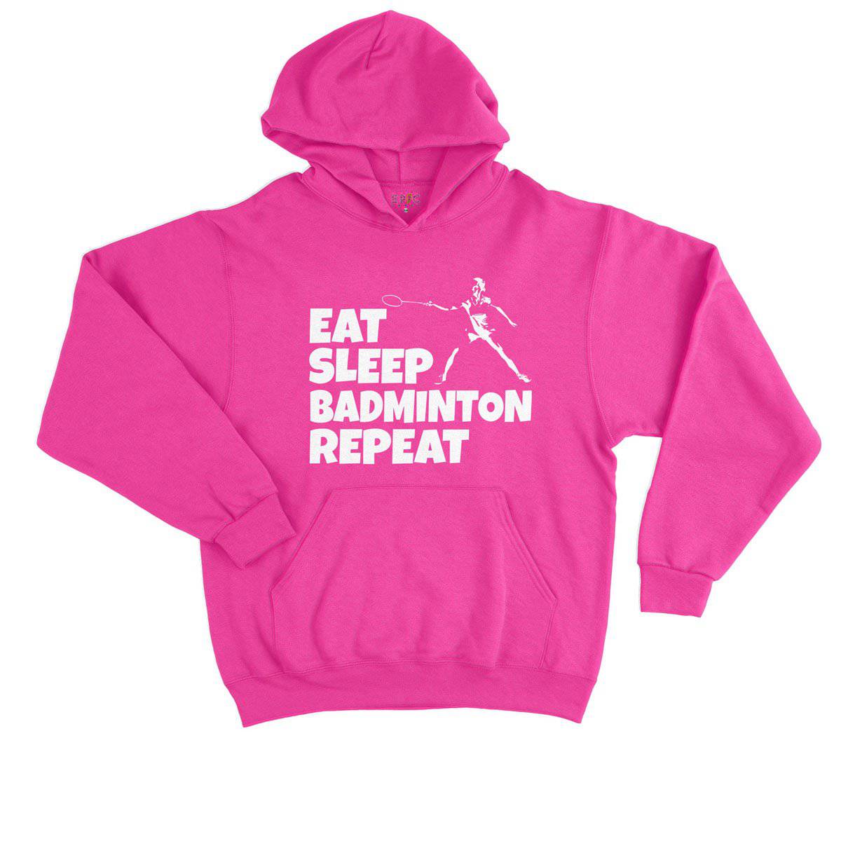 Epic Label Sweat à capuche Eat Sleep Badminton Repeat Sweat à Capuche Enfant