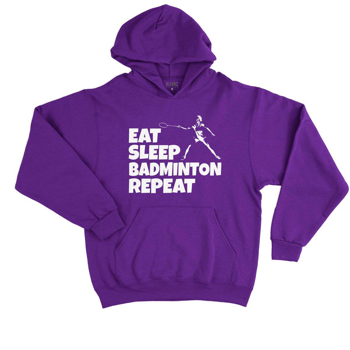 Epic Label Sweat à capuche Eat Sleep Badminton Repeat Sweat à Capuche Enfant