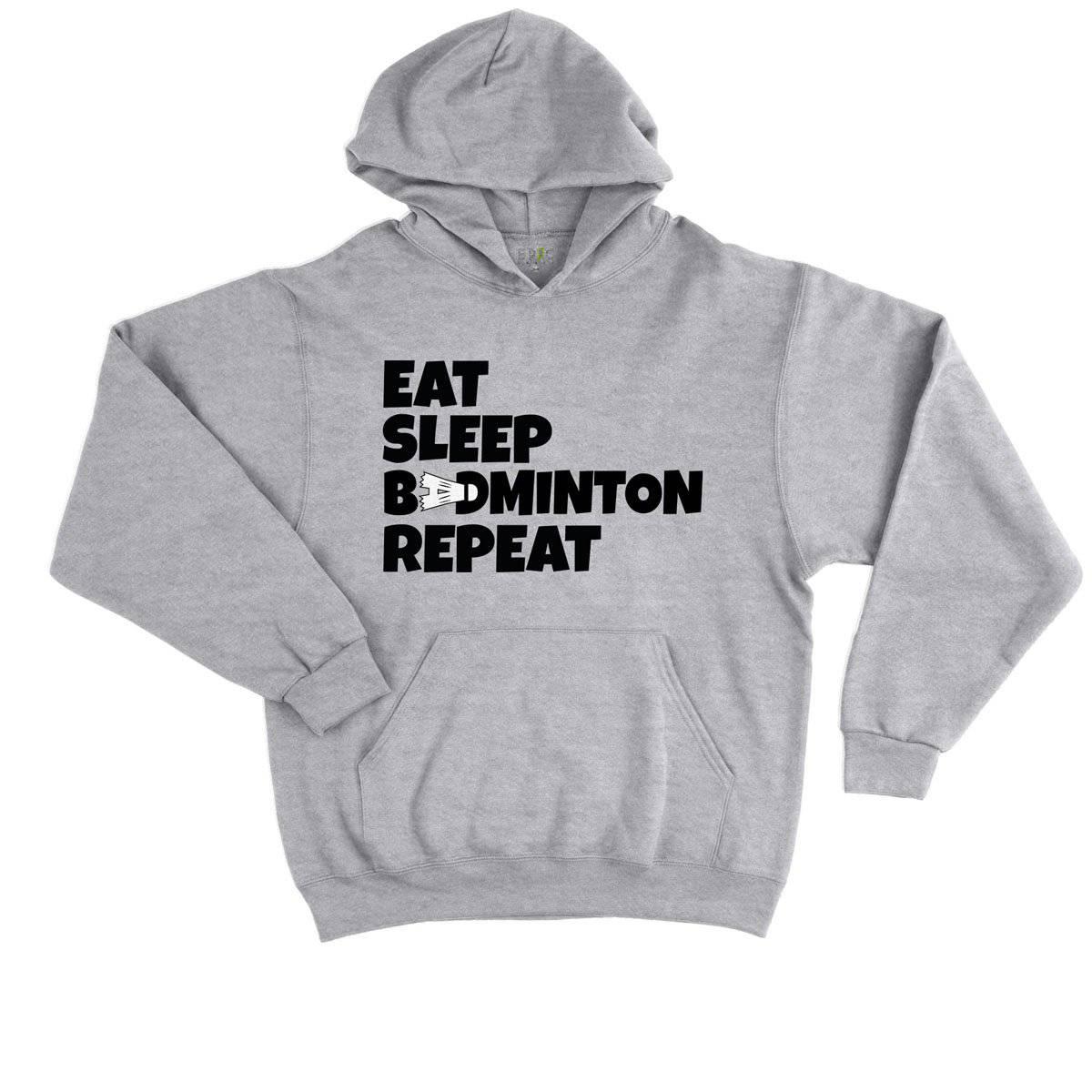 Epic Label Sweat à capuche Eat Sleep Badminton Repeat Sweat à Capuche Enfant
