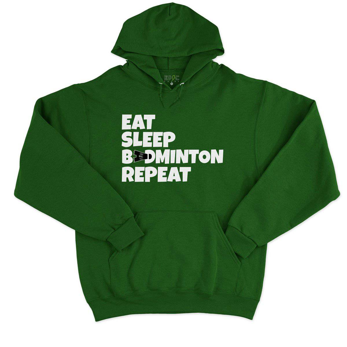 Epic Label Sweat à capuche Eat Sleep Badminton Repeat Sweat à Capuche Pour Homme