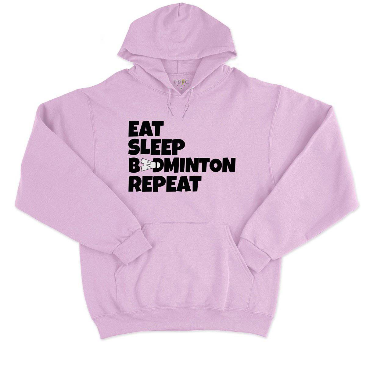 Epic Label Sweat à capuche Eat Sleep Badminton Repeat Sweat à Capuche Pour Homme