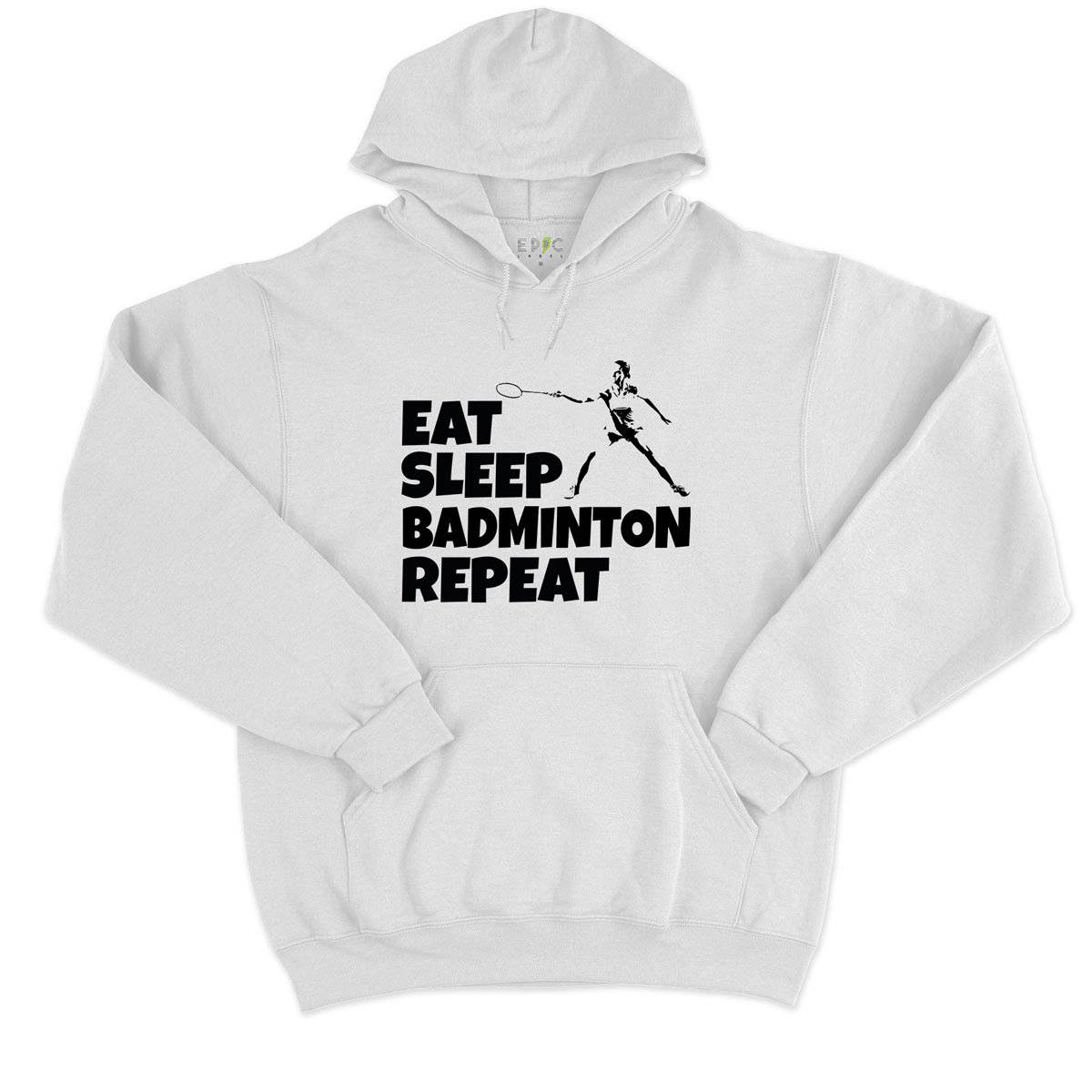Epic Label Sweat à capuche Eat Sleep Badminton Repeat Sweat à Capuche Pour Homme