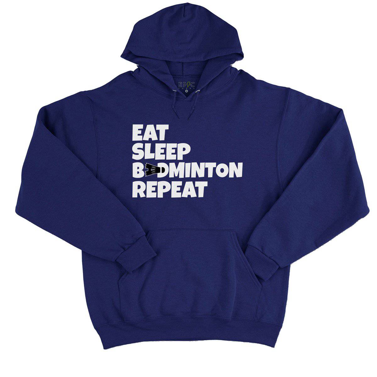 Epic Label Sweat à capuche Eat Sleep Badminton Repeat Sweat à Capuche Pour Homme
