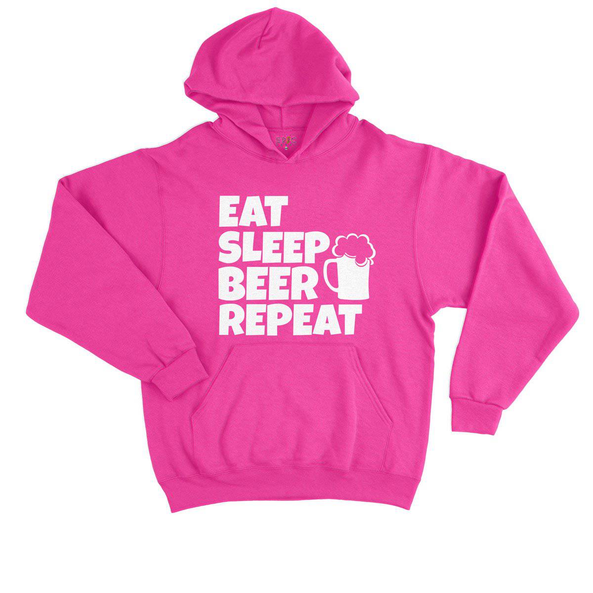 Epic Label Sweat à capuche Eat Sleep Beer Repeat Sweat à Capuche Enfant