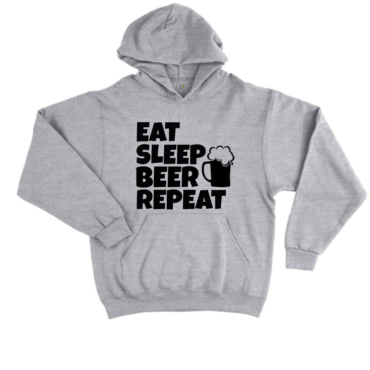 Epic Label Sweat à capuche Eat Sleep Beer Repeat Sweat à Capuche Enfant