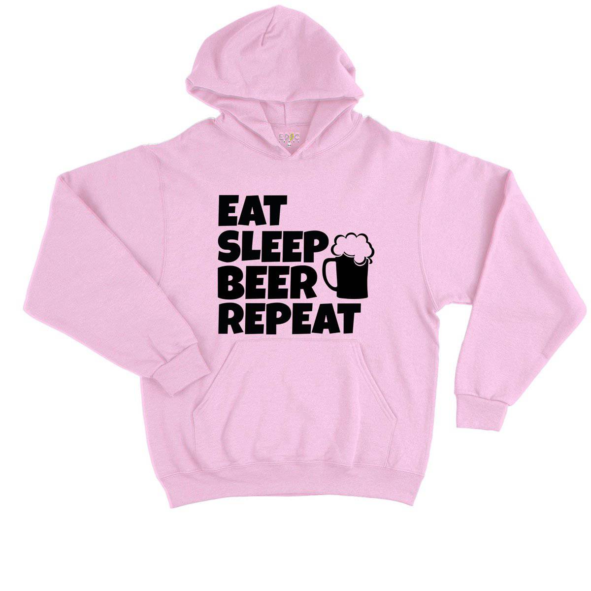 Epic Label Sweat à capuche Eat Sleep Beer Repeat Sweat à Capuche Enfant