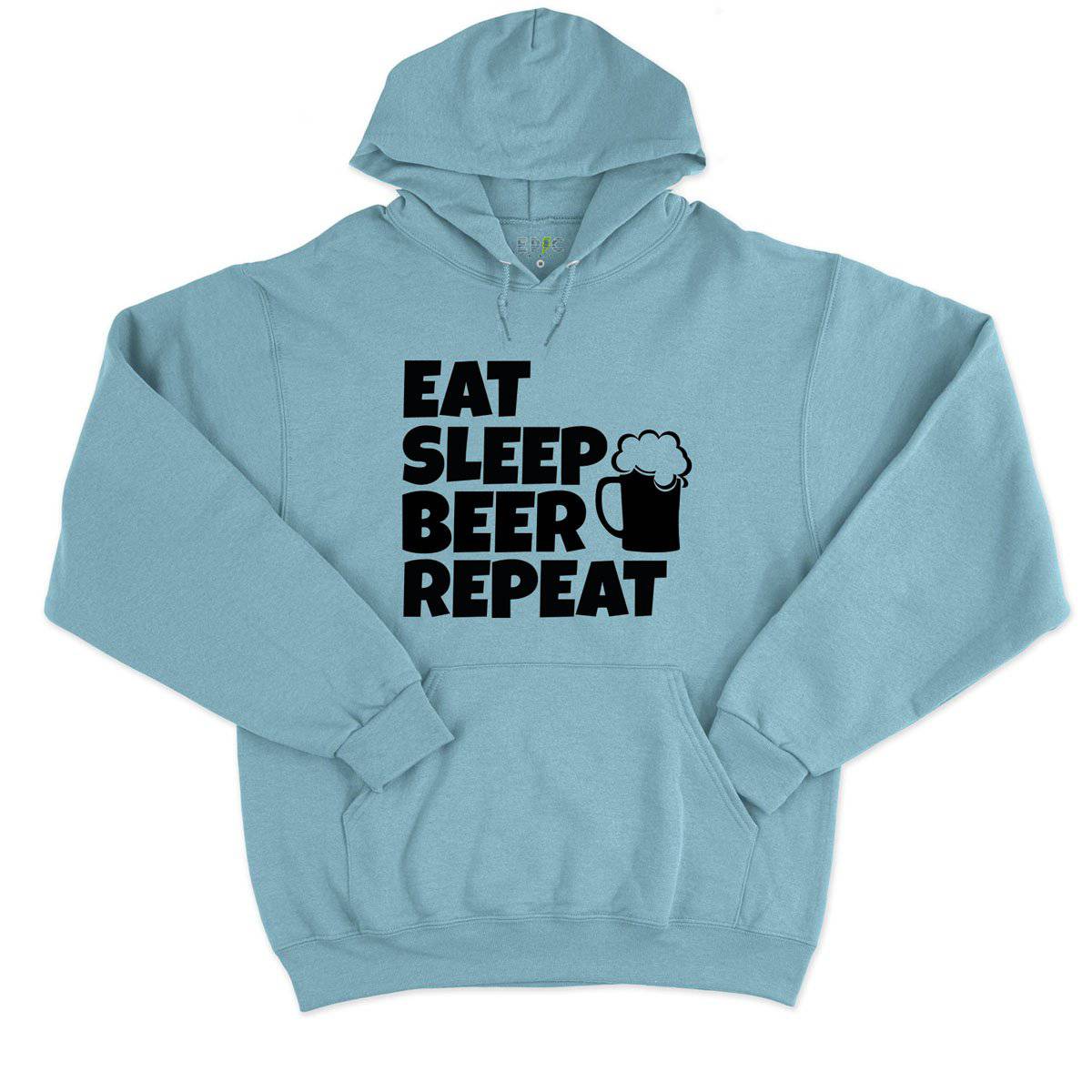 Epic Label Sweat à capuche Eat Sleep Beer Repeat Sweat à Capuche Pour Homme
